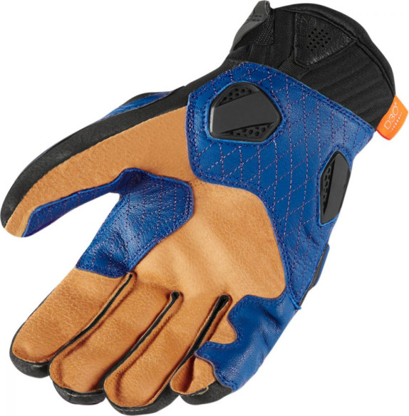 Manusi Moto Piele Hypersport Black Short Blue