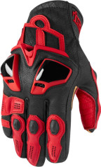Manusi Moto Piele Hypersport Black Short Red