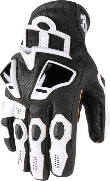 Manusi Moto Piele Hypersport Black Short White