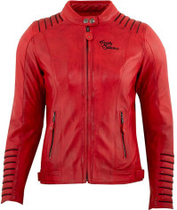 Geaca Moto Piele Dama Amanda Red/Black