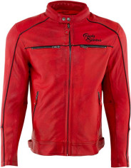 Geaca Moto Piele Chase Red/Black