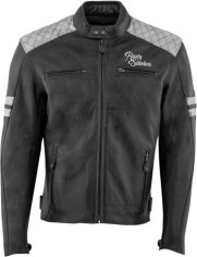 Geaca Moto Piele JARI Grey/White