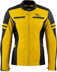 Geaca Moto Piele Dama Joyce Yellow/Black