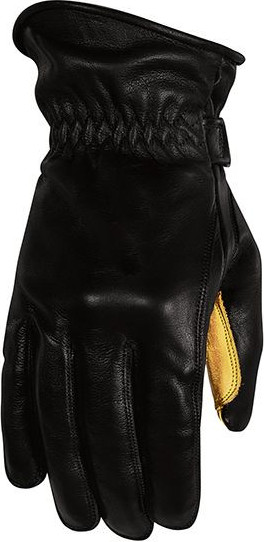 Manusi Moto Piele Johnny Black/Yellow