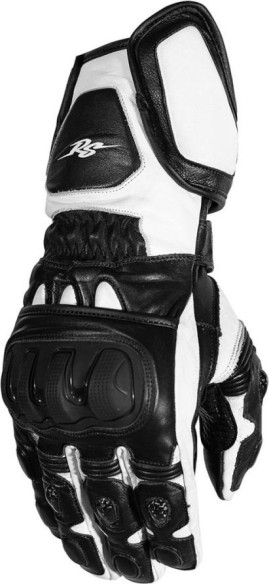 Manusi Moto Piele Marc Black/White