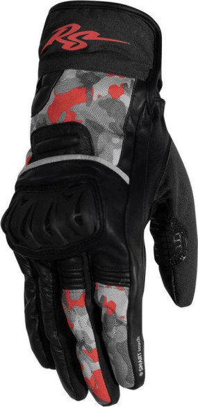 Manusi Moto Piele/Textile Randy Black/Camo Red
