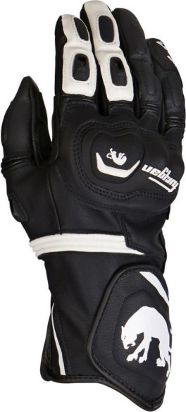 Manusi Moto Piele 4495-143 Higgins Black/White