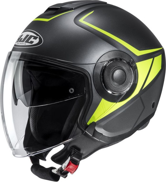 Casca Moto Jet i40 Camet Yellow Fluo