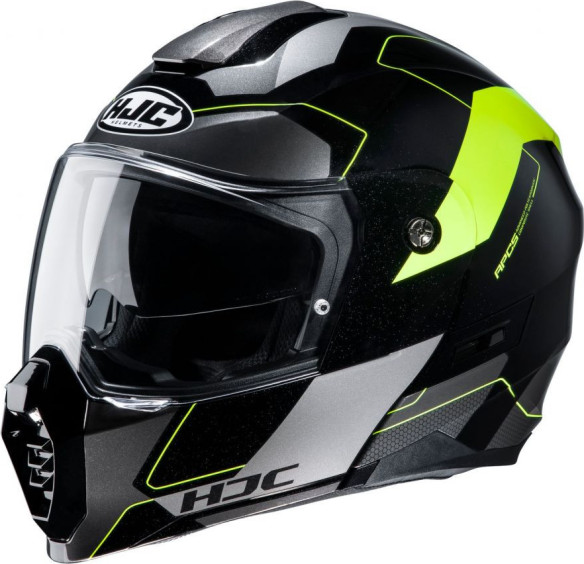 Casca Moto Flip-Up C80 Rox Yellow Fluo