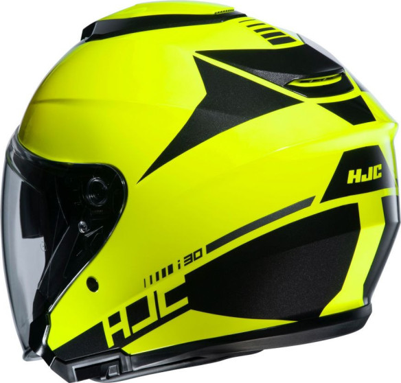 Casca Moto Jet i30 Baras Yellow Fluo