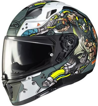 Casca Moto Full-Face i70 Bane DC Comics Yellow Fluo
