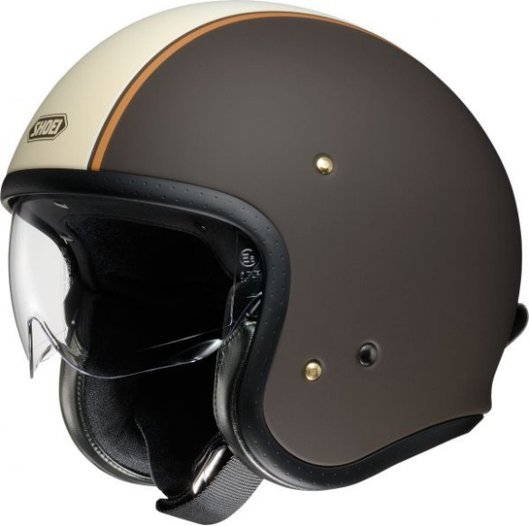 Casca Moto Jet/Open Face J.O Carburettor TC-10 Brown Matt