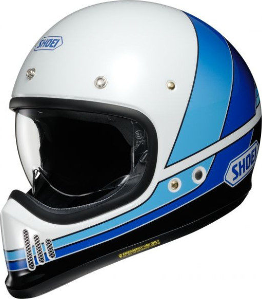 Casca Moto Retro EX-Zero Equation TC-11 Blue/White Glossy