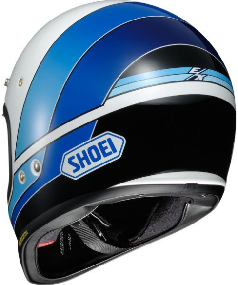 Casca Moto Retro EX-Zero Equation TC-11 Blue/White Glossy