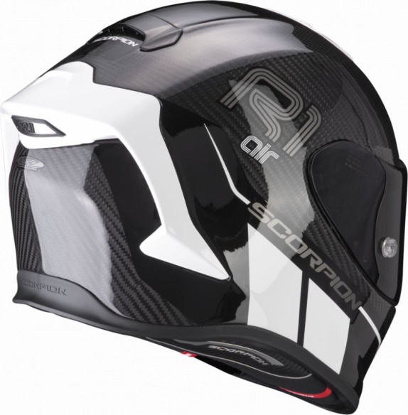 Casca Moto Full-Face Exo R1 Carbon Air Mg Black/White
