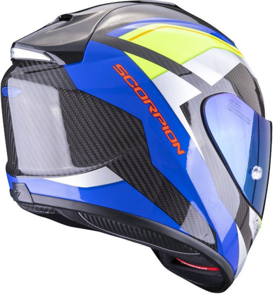 Casca Moto Full-Face Exo-1400 Carbon Air Legione Blue/Neon Yellow