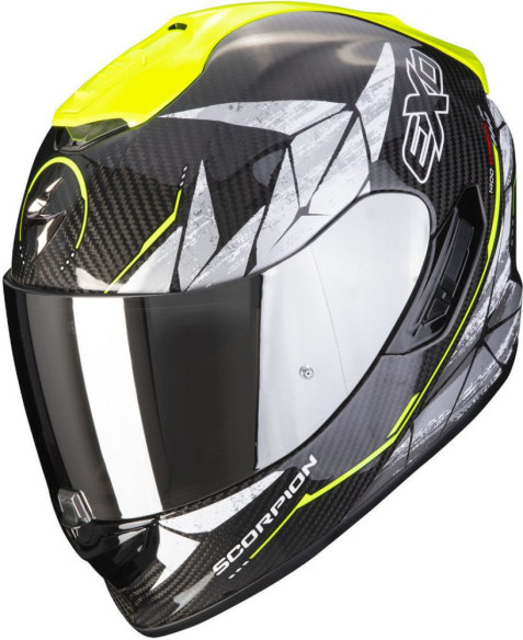 Casca Moto Full-Face Exo-1400 Carbon Air Aranea Black/Neon Yellow