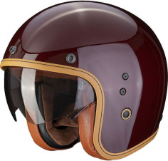 Casca Moto Open Face/Jet Belfast Evo Carbon Uni Red