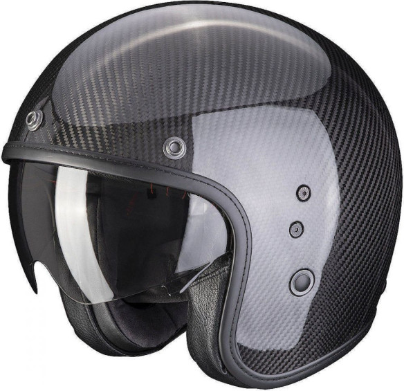Casca Moto Open Face/Jet Belfast Evo Carbon Uni Glossy