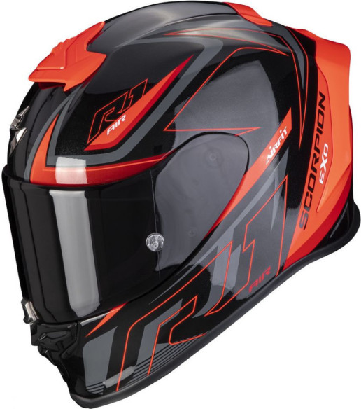 Casca Moto Full-Face Exo-R1 Air Gaz Black Metal/Red