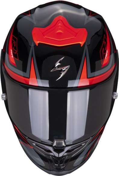 Casca Moto Full-Face Exo-R1 Air Gaz Black Metal/Red