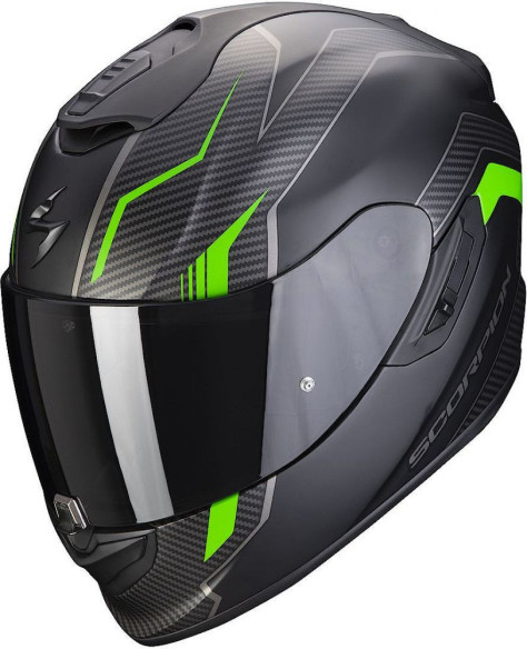 Casca Moto Full-Face Exo-1400 Air Fortuna Matt Black/Green