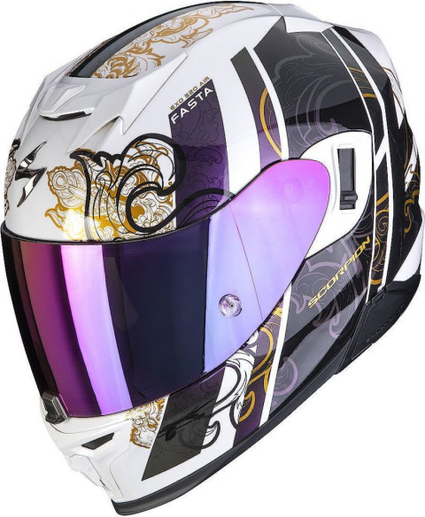 Casca Moto Full-Face Exo-520 Air Fasta White Chameleon
