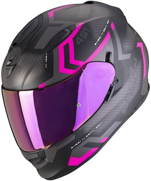 Casca Moto Full-Face Exo-491 Spin Matt Black/Pink