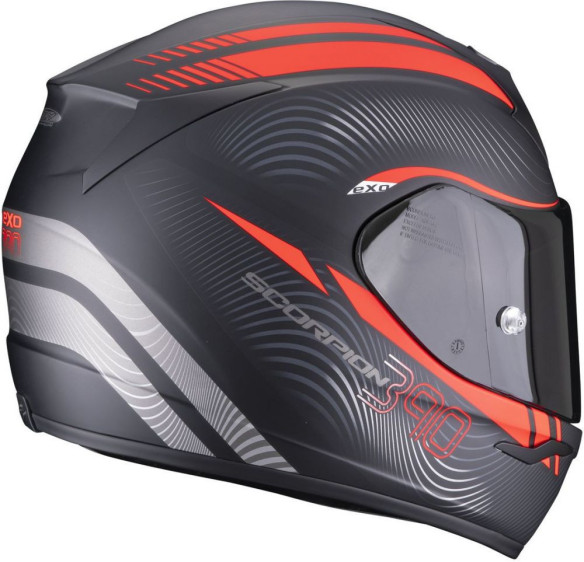 Casca Moto Full-Face Exo-390 Sting Matt Black/Red