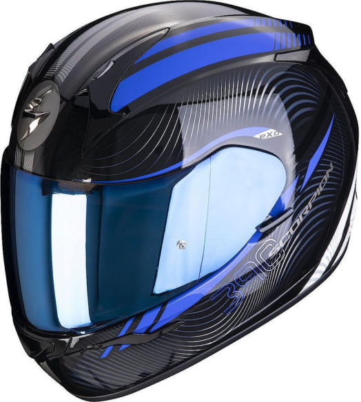 Casca Moto Full-Face Exo-390 Sting Black/Blue