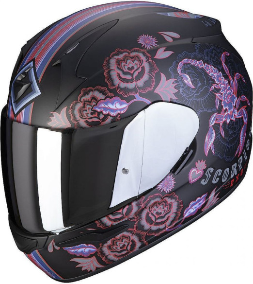 Casca Moto Full-Face Exo-390 Chica II Matt Black/Pink