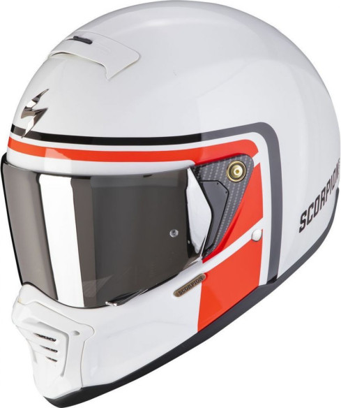 Casca Moto Full-Face Exo-HX1 Nostalgia White/Red/Black