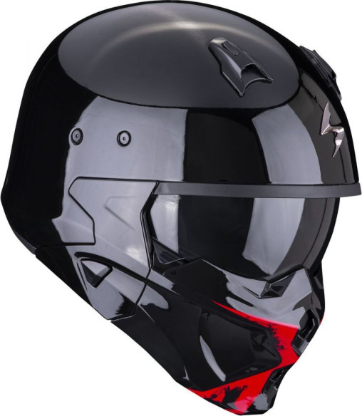 Casca Moto Open Face Covert-X Tanker Black/Red