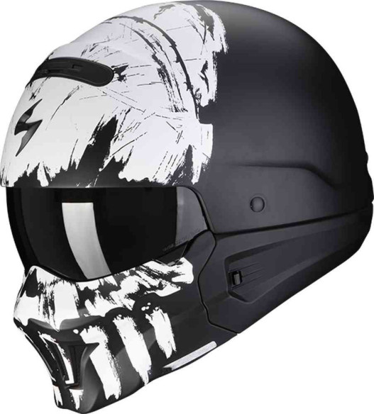 Casca Moto Open Face Exo-Combat Evo Marauder Matt Black/White