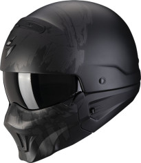 Casca Moto Open Face Exo-Combat Evo Marauder Matt Black/Dark Silver