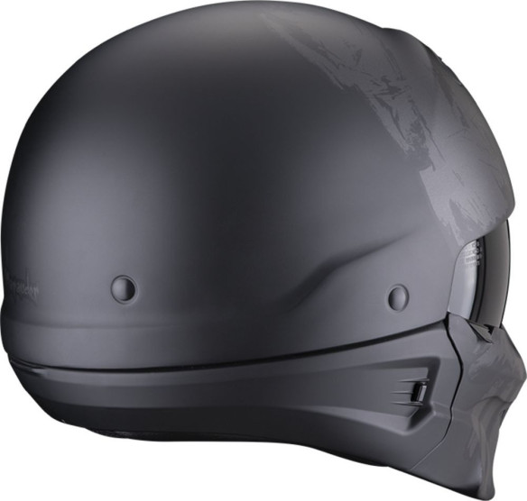 Casca Moto Open Face Exo-Combat Evo Marauder Matt Black/Dark Silver