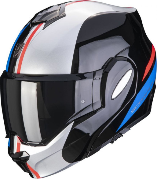 Casca Moto Flip-Up Exo-Tech Forza Black/Silver/Red