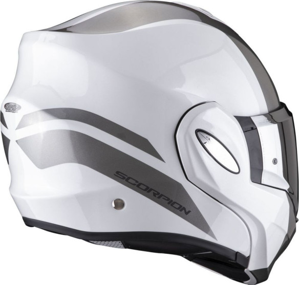 Casca Moto Flip-Up Exo-Tech Forza Pearl White/Silver