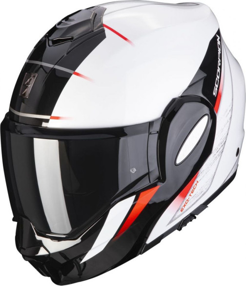 Casca Moto Flip-Up Exo-Tech Primus Pearl White/Black