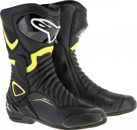 Cizme Moto Smx-6v2 Vented Black/Yellow