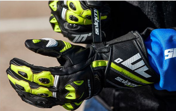 Manusi Moto Piele SD-R12 Black/Yellow