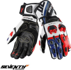 Manusi Moto Piele SD-R12 Black/Blue/Red