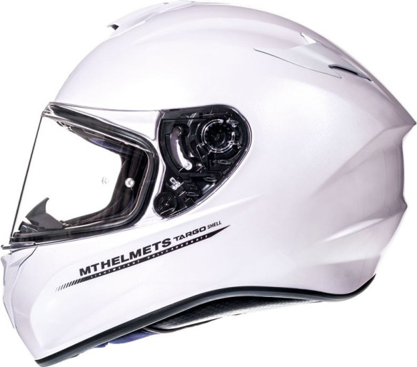 Casca Moto Full-Face Targo Solid A0 Gloss Pearl White