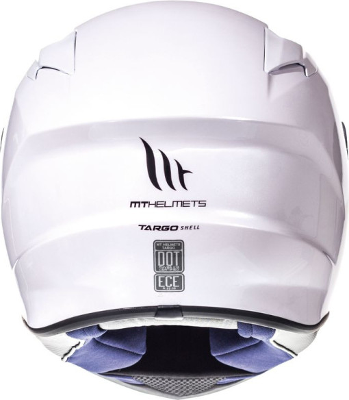 Casca Moto Full-Face Targo Solid A0 Gloss Pearl White