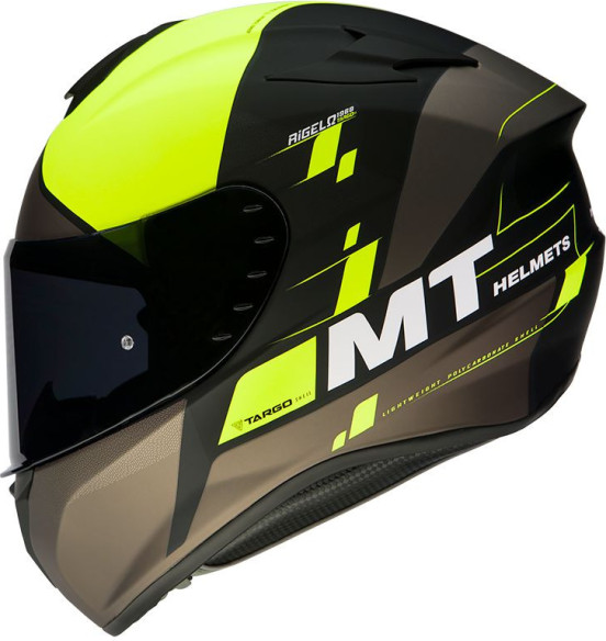 Casca Moto Full-Face Targo Rigel A3 Matt Fluor Yellow