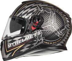 Casca Moto Full-Face Thunder 3 SV Isle of man Matt Black Gold