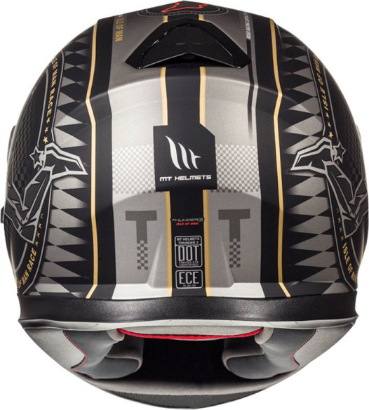 Casca Moto Full-Face Thunder 3 SV Isle of man Matt Black Gold