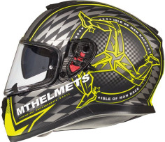 Casca Moto Full-Face Thunder 3 SV Isle of man A3 Matt Fluor Yellow