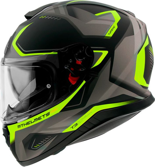 Casca Moto Full-Face Thunder 3 SV Turbine C3 Matt Fluor Yellow