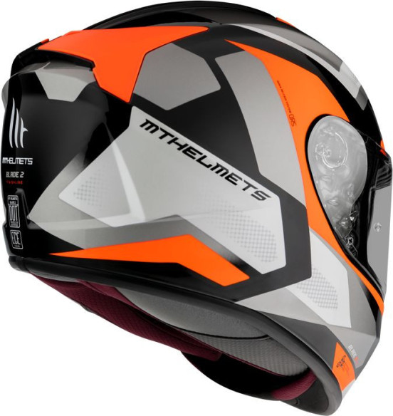 Casca Moto Full-Face Blade 2 SV Finishline D4 Gloss Pearl Fluor Orange
